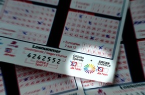 LOTTO Bayern: Millionengewinn der GlücksSpirale-Zusatzlotterie Sieger-Chance geht nach Baden-Württemberg