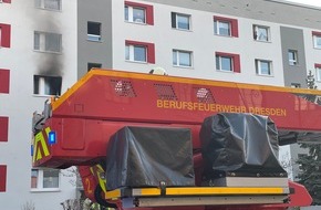 Feuerwehr Dresden: FW Dresden: Wohnungsbrand in einem Mehrfamilienhaus