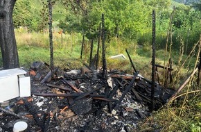 Polizeidirektion Wittlich: POL-PDWIL: Brand eines Gartenhäuschens