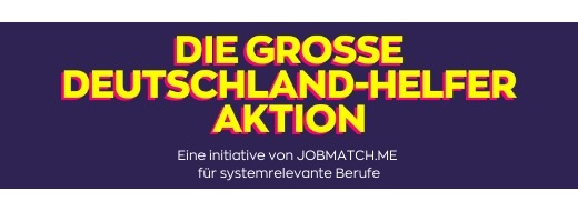 JobMatchMe GmbH: Deutschland-Helfer Aktion: Über 2.500 Pflegekräfte sind dabei