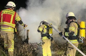 Freiwillige Feuerwehr der Stadt Goch: Feuerwehr Goch: Holzbrücke in Flammen