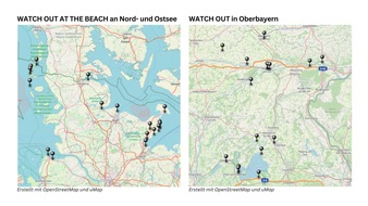 Deutsche Krebshilfe: Aktiv gegen Hautkrebs: WATCH OUT AT THE BEACH / UV-Warnsystem von Küstenregionen auf Oberbayern ausgeweitet