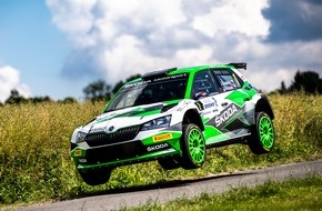 Skoda Auto Deutschland GmbH: Jan Kopecký feiert mit Sieg bei der Bohemia Rallye 120-jähriges Jubiläum von ŠKODA im Motorsport