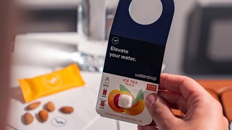 waterdrop&reg;: waterdrop&reg; hebt ab: Geschmackvolle Microdrinks auf Lufthansa Fl&uuml;gen