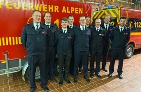 Freiwillige Feuerwehr Alpen: FW Alpen: Jahreshauptversammlung 2023 der Feuerwehr Alpen Einheit Veen 4 Neue Kameraden