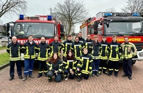 Freiwillige Feuerwehr Hünxe: FW Hünxe: 13 neu ausgebildete Einsatzkräfte für die Feuerwehren Hünxe und Schermbeck