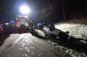 Freiwillige Feuerwehr Werne: FW-WRN: TH_2 - BAB1 Fahrtrichtung Bremen PKW überschlagen