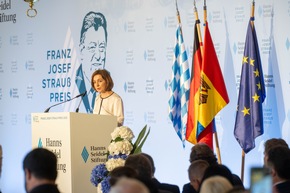 PM Maia Sandu hat Franz Josef Strauß-Preis erhalten
