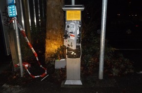 Bundespolizeiinspektion Offenburg: BPOLI-OG: Parkausweisautomat am Bahnhof aufgebrochen/Bundespolizei sucht Zeugen