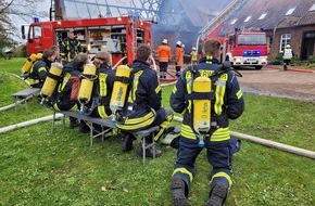 Kreisfeuerwehr Rotenburg (Wümme): FW-ROW: Großbrand in Jeddingen