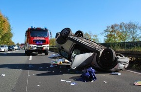Feuerwehr Iserlohn: FW-MK: Unfall auf der Autobahn - Rettungshubschrauber im Einsatz