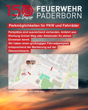 FW Paderborn: Breslauer Str am Sonntag teilweise gesperrt - Tag der offenen Tür der Feuerwehr Paderborn