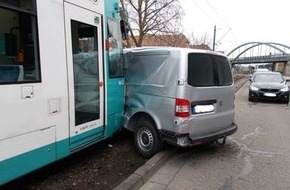 Polizeidirektion Neustadt/Weinstraße: POL-PDNW: Straßenbahn übersehen - Unfall