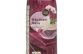 Lidl: Der italienische Lieferant Agrover srl informiert über einen Warenrückruf des Produktes "Golden Sun Basmati Reis, 1kg"