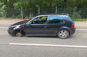 Polizeidirektion Neustadt/Weinstraße: POL-PDNW: Verkehrsteilnehmer verliert Autoreifen auf der B39