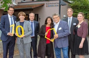 McDonald's Kinderhilfe Stiftung: Seit 10 Jahren >Schutzburg für Familien<: Ronald McDonald Haus Köln feiert Jubiläum