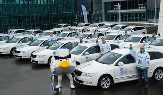 Skoda Auto Deutschland GmbH: SKODA stellt offizielle Fahrzeugflotte der 2012 IIHF Eishockey-Weltmeisterschaft (BILD)