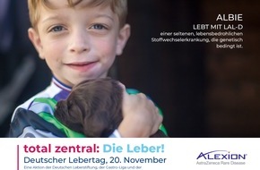 Alexion Pharma Germany GmbH: "total zentral: Die Leber!": Gemeinsame Aktion rückt die Leber und ihre Erkrankungen ins Zentrum/ Deutscher Lebertag am 20. November 2022