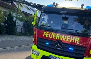 Freiwillige Feuerwehr Reichenau: FW Reichenau: Verletzte Person aus Dachgeschoss gerettet, Reichenau-Lindenbühl, 11.08.2025