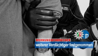 Polizeipräsidium Oberhausen: POL-OB: Wohnungseinbruch: Die Geschichte geht weiter - Mittäter festgenommen