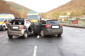 Polizeidirektion Koblenz: POL-PDKO: Verkehrsunfall auf der B260 - 2 Personen verletzt