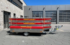 Feuerwehr Leverkusen: FW-LEV: Vier neue Hochwasserboote in Dienst gestellt