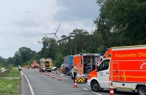 Feuerwehr Dinslaken: FW Dinslaken: schwerer Verkehrsunfall auf der BAB3