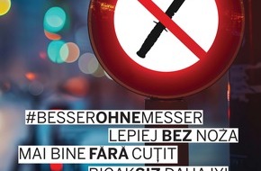 Kreispolizeibehörde Unna: POL-UN: Kreis Unna - Polizei Unna startet Präventionskampagne #besserohnemesser zur Bekämpfung von Messergewalt