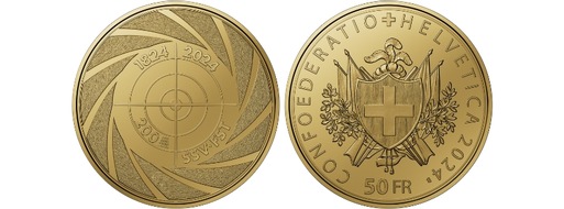 Swissmint: Nuova moneta speciale d’oro «200 anni FST»: un omaggio per celebrare il bicentenario della Federazione sportiva svizzera di tiro