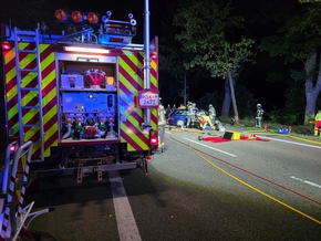 FW-AR: Rettungshubschrauber im Einsatz- Verkehrsunfall in der Nacht zu Samstag