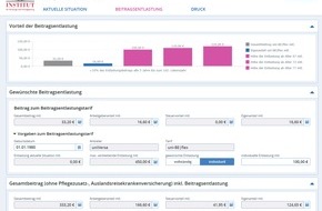 uniVersa Versicherungen: Beitragsentlastungsrechner verbessert und in neuem Design: uniVersa unterstützt qualifizierte PKV-Beratung