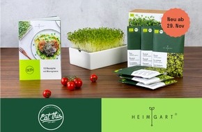 Heimgart: Presseinfo: Das Heimgart x Eat this! Microgreens-Kit ist da