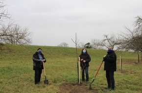 Erdgas Südwest: Presseinformation: Baumpflanzaktion von Erdgas Südwest und Gemeinde Dettenheim