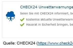CHECK24 GmbH: Schäden an Haus und Wohnung durch extremes Wetter: Absicherung nicht teuer