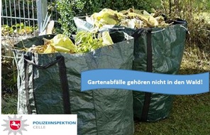 Polizeiinspektion Celle: POL-CE: Baven - Gartenabfälle im Wald entsorgt