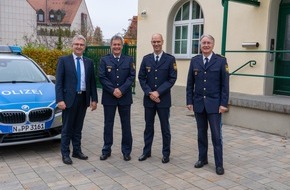 Polizeipräsidium Mittelfranken: POL-MFR: (1485) Amtswechsel bei der Polizeiinspektion Stein - Horst Küspert wird in den Ruhestand verabschiedet - Nachfolger wird Frank Streifel