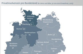 CRIF GmbH: Vierter Anstieg in Folge - immer mehr ältere Bundesbürger müssen eine Privatinsolvenz beantragen / Privatinsolvenzen im Alter: Hamburg am stärksten betroffen