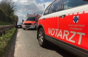 Feuerwehr Bottrop: FW-BOT: Verkehrsunfall mit Motorrad - Rettungshubschrauber im Einsatz