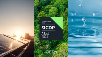 L'ORÉAL Austria, Germany, Switzerland: L'Oréal Gruppe erreicht zum neunten Mal in Folge den CDP Triple 'A' Score - Beleg für führende Transparenz in den Bereichen Klimaschutz, Waldschutz und Wassersicherheit