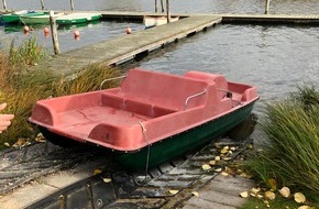 Polizeidirektion Kiel: POL-KI: 201103.3 Preetz: Herrenloses Tretboot auf dem Lanker See