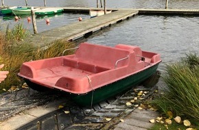 Polizeidirektion Kiel: POL-KI: 201103.3 Preetz: Herrenloses Tretboot auf dem Lanker See