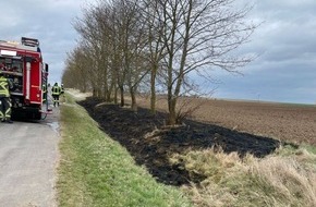 Landespolizeiinspektion Nordhausen: LPI-NDH: Böschung in Brand - Zeugen gesucht