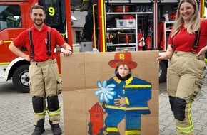 Feuerwehr Kleve: FW-KLE: Leuchtende Augen und strahlende Gesichter: Brandschutzerziehung bei der Löschgruppe Düffelward