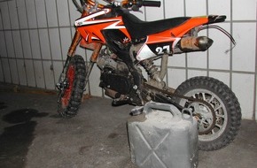 Polizeiinspektion Nienburg / Schaumburg: POL-STH: Unter Drogeneinfluß mit Minimotorrad unterwegs