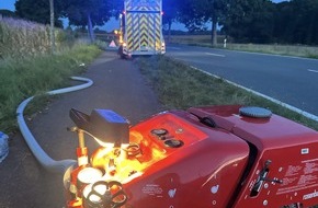 Freiwillige Feuerwehr Alpen: FW Alpen: Überörtliche Hilfe beim Großbrand in Sonsbeck