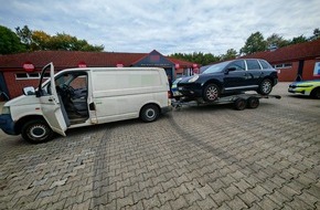 Polizeiinspektion Delmenhorst / Oldenburg - Land / Wesermarsch: POL-DEL: Autobahnpolizei Ahlhorn: Mehrere Verstöße bei Kontrolle eines Kleintransporters mit Anhänger auf der Autobahn 1 in Harpstedt festgestellt