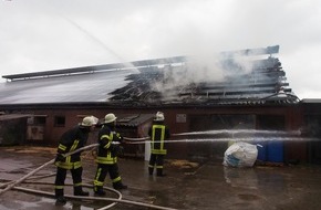 Freiwillige Feuerwehr Kalkar: Feuerwehr Kalkar: Scheunenbrand