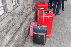 Bundespolizeiinspektion Hamburg: BPOL-HH: Herrenloser Trolley sorgte für Einsatzmaßnahmen der Bundespolizei am Hamburger Hauptbahnhof-Eigentümer durch Videosichtung und Fahndung festgestellt-