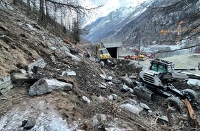 Matterhorn Gotthard Bahn / Gornergrat Bahn / BVZ Gruppe: Bahnstrecke Täsch-Zermatt infolge eines Steinschlags gesperrt - Update #1: Bahnbetrieb bleibt bis mindestens heute zum Betriebsschluss eingestellt