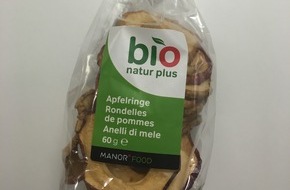 Manor AG: Manor ruft Apfelringe BIO BNP 60g zurück